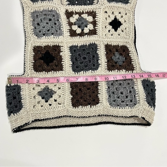 Granny Square Pullover Sleeveless Top Sweater Vest - Picture 8 of 10